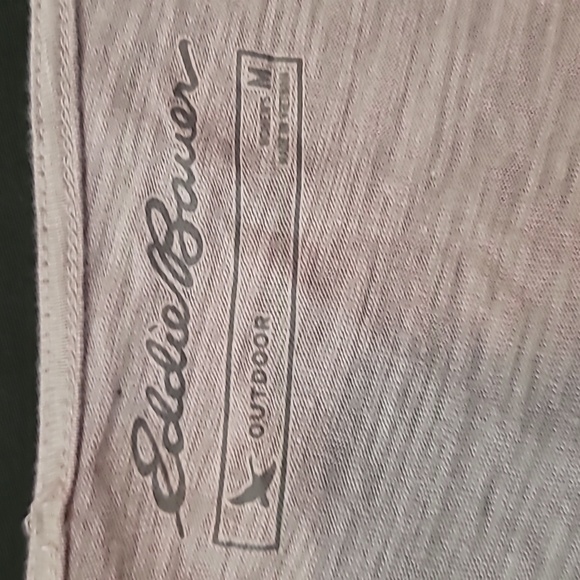 Eddie Bauer Gray Sleeveless Blouse Crossover W/Built in Tank Top Size Medium - Picture 8 of 15